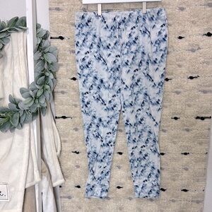 Lucky Brand Blue and White Tie-Dye jogging Pants size S